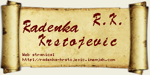 Radenka Krstojević vizit kartica